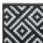 Alfombra de exterior ARAKIL blanco y negro 140x200 cm PP de , Protectores para exterior - Ref: Foro24-368576, Precio: 33,69 €...