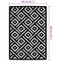 Alfombra de exterior ARAKIL blanco y negro 140x200 cm PP de , Protectores para exterior - Ref: Foro24-368576, Precio: 33,69 €...