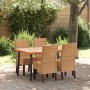 Sillas de comedor 4 unidades ratán natural marrón en Sillas de comedor | Comprar online en Foru.es