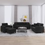 Juego de sofás con cojines 4 piezas tela microfibra negro de , Sofás - Ref: Foro24-3202311, Precio: 885,26 €, Descuento: -5%%