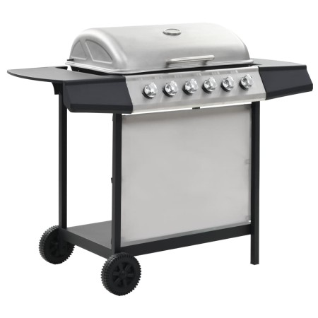 Barbacoa portátil de gas con 6 zonas plateada acero inoxidable de , Barbacoas - Ref: Foro24-276154, Precio: 319,67 €, Descuen...