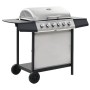 Barbacoa portátil de gas con 6 zonas plateada acero inoxidable de , Barbacoas - Ref: Foro24-276154, Precio: 319,67 €, Descuen...