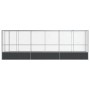 Pajarera con extensión de acero color plateado 626,5x107x212 cm de , Pies y jaulas para pájaros - Ref: Foro24-3214268, Precio...