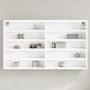 Vitrina de madera ingeniería blanca 100x15x58 cm de , Estantes y estanterías - Ref: Foro24-847926, Precio: 64,24 €, Descuento...