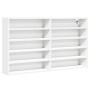 Vitrina de madera ingeniería blanca 100x15x58 cm de , Estantes y estanterías - Ref: Foro24-847926, Precio: 64,24 €, Descuento...