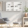 Vitrina de madera ingeniería blanca 100x15x58 cm de , Estantes y estanterías - Ref: Foro24-847926, Precio: 64,24 €, Descuento...