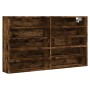Vitrina de madera de ingeniería roble ahumado 100x15x58 cm de , Estantes y estanterías - Ref: Foro24-847930, Precio: 48,79 €,...