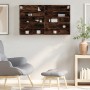 Vitrina de madera de ingeniería roble ahumado 100x15x58 cm de , Estantes y estanterías - Ref: Foro24-847930, Precio: 48,79 €,...