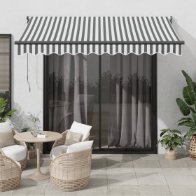 Toldo retráctil aluminio y tela gris antracita y blanco 3x2,5 m de , Toldos - Ref: Foro24-3216108, Precio: 200,98 €, Descuent...