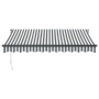 Toldo retráctil aluminio y tela gris antracita y blanco 3x2,5 m de , Toldos - Ref: Foro24-3216108, Precio: 200,98 €, Descuent...