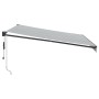 Toldo retráctil aluminio y tela gris antracita y blanco 4x3 m de , Toldos - Ref: Foro24-3216120, Precio: 373,71 €, Descuento: %