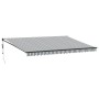 Toldo retráctil aluminio y tela gris antracita y blanco 5x3 m de , Toldos - Ref: Foro24-3216122, Precio: 439,53 €, Descuento: %