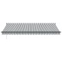 Toldo retráctil aluminio y tela gris antracita y blanco 5x3 m de , Toldos - Ref: Foro24-3216122, Precio: 439,53 €, Descuento: %