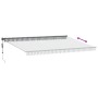Toldo retráctil aluminio y tela gris antracita y blanco 5x3 m de , Toldos - Ref: Foro24-3216122, Precio: 439,53 €, Descuento: %