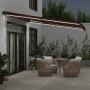 Toldo retráctil manual con luces LED burdeos 400x300 cm de , Toldos - Ref: Foro24-3310187, Precio: 302,83 €, Descuento: %