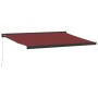 Toldo retráctil manual burdeos 400x300 cm de , Toldos - Ref: Foro24-3215320, Precio: 519,22 €, Descuento: %