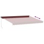 Toldo retráctil manual burdeos 450x300 cm de , Toldos - Ref: Foro24-3215301, Precio: 286,71 €, Descuento: %