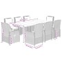 Set comedor de jardín 9 pzas con cojines ratán sintético beige de , Conjuntos de jardín - Ref: Foro24-3263026, Precio: 1,00 €...