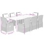 Set comedor de jardín 9 pzas con cojines ratán sintético beige de , Conjuntos de jardín - Ref: Foro24-3262881, Precio: 1,00 €...