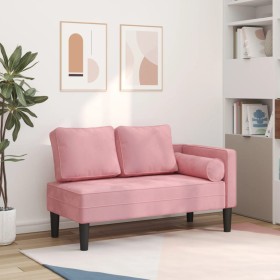 Sofá diván con cojines terciopelo rosa de , Divanes - Ref: Foro24-4007574, Precio: 166,96 €, Descuento: %