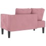 Sofá diván con cojines terciopelo rosa de , Divanes - Ref: Foro24-4007574, Precio: 166,96 €, Descuento: %