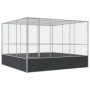 Pajarera de acero color plateado 311x307x212 cm de , Pies y jaulas para pájaros - Ref: Foro24-172586, Precio: 568,07 €, Descu...