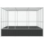 Pajarera de acero color plateado 311x307x212 cm de , Pies y jaulas para pájaros - Ref: Foro24-172586, Precio: 568,07 €, Descu...