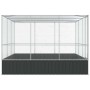 Pajarera de acero color plateado 311x307x212 cm de , Pies y jaulas para pájaros - Ref: Foro24-172586, Precio: 568,07 €, Descu...