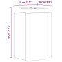 Soportes de plantas 2 uds madera roble ahumado 10x10x18 cm de , Soportes para macetas - Ref: Foro24-852883, Precio: 16,54 €, ...