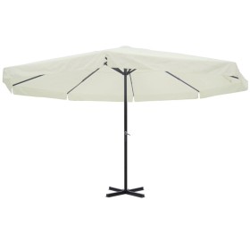 Sombrilla aluminio blanco 500 cm de , Sombrillas - Ref: Foro24-40301, Precio: 276,92 €, Descuento: %