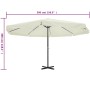 Sombrilla aluminio blanco 500 cm de , Sombrillas - Ref: Foro24-40301, Precio: 276,92 €, Descuento: %