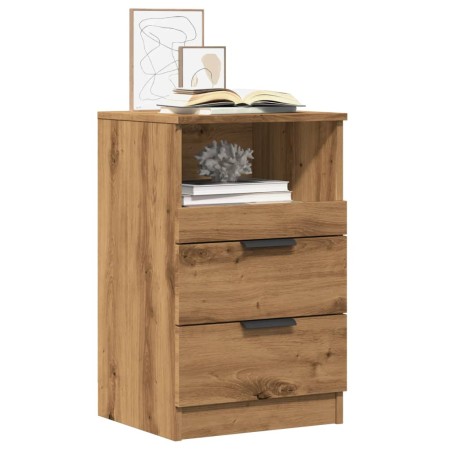 Mesita de noche madera de ingeniería roble artisan 40x36x65 cm de , Mesitas de noche - Ref: Foro24-856846, Precio: 64,46 €, D...