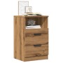 Mesita de noche madera de ingeniería roble artisan 40x36x65 cm de , Mesitas de noche - Ref: Foro24-856846, Precio: 64,46 €, D...