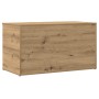 Baúl de almacenaje madera ingeniería roble artisan 84x42x46 cm de , Baúles de almacenamiento - Ref: Foro24-856569, Precio: 88...