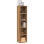 Estanterías de CD 2 uds madera roble artisan 21x16x93,5 cm de , Almacenamiento para CD y DVD - Ref: Foro24-855839, Precio: 58...