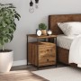 Mesita de noche madera ingeniería roble artisan 34x35,5x50 cm de , Mesitas de noche - Ref: Foro24-857260, Precio: 58,24 €, De...