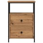 Mesita de noche madera ingeniería roble artisan 34x35,5x50 cm de , Mesitas de noche - Ref: Foro24-857260, Precio: 58,24 €, De...