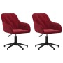 Sillas de comedor giratorias 2 unidades terciopelo rojo tinto de , Sillas de comedor - Ref: Foro24-3103382, Precio: 181,88 €,...