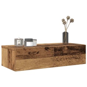Estante de pared con cajones madera contrachapada madera vieja de , Estantes y estanterías - Ref: Foro24-859975, Precio: 46,8...