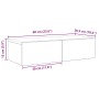 Estante de pared con cajones madera contrachapada madera vieja de , Estantes y estanterías - Ref: Foro24-859975, Precio: 46,8...