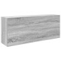 Armario de pared baño madera ingeniería gris sonoma 100x25x40cm de , Tocadores de baño - Ref: Foro24-860108, Precio: 68,20 €,...