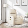Sillón reclinable de masaje tela de microfibra beige de , Sillones - Ref: Foro24-373461, Precio: 274,96 €, Descuento: -5%%