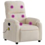 Sillón reclinable de masaje tela de microfibra beige de , Sillones - Ref: Foro24-373461, Precio: 274,96 €, Descuento: -5%%