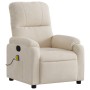 Sillón reclinable de masaje tela de microfibra beige de , Sillones - Ref: Foro24-373461, Precio: 274,96 €, Descuento: -5%%