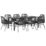 Set de comedor jardín 9 piezas cojines ratán polivinílico negro de , Conjuntos de jardín - Ref: Foro24-3334568, Precio: 755,2...