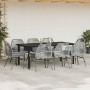 Juego comedor jardín 9 pzas cojines ratán sintético vidrio gris de , Conjuntos de jardín - Ref: Foro24-3334582, Precio: 719,7...