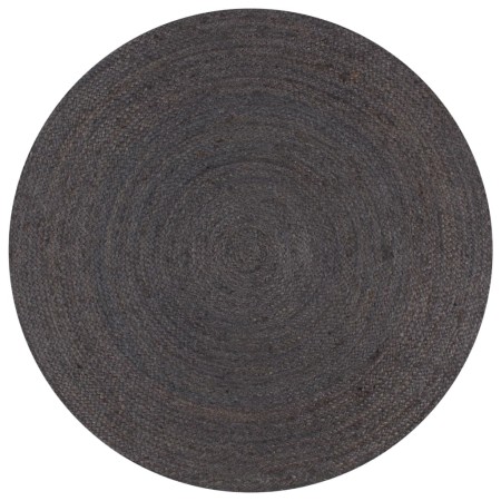 Alfombra de yute tejida a mano redonda gris 150 cm de , Alfombras - Ref: Foro24-133667, Precio: 72,27 €, Descuento: -5%%