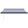 Toldo retráctil aluminio y tela azul y blanco 3,5x2,5 m de , Toldos - Ref: Foro24-3154547, Precio: 530,40 €, Descuento: -5%%