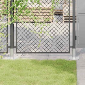 Bases para postes cuadradas 12 uds. Plata 51x51 mm de , Postes de cerca - Ref: Foro24-42000003, Precio: 62,45 €, Descuento: %