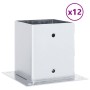Bases para postes cuadradas 12 uds. Plata 121x121 mm de , Postes de cerca - Ref: Foro24-42000015, Precio: 89,87 €, Descuento:...